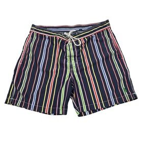 Polo Ralph Lauren Swim Trunks Mens Large Navy Blue Green White Red Board Shorts